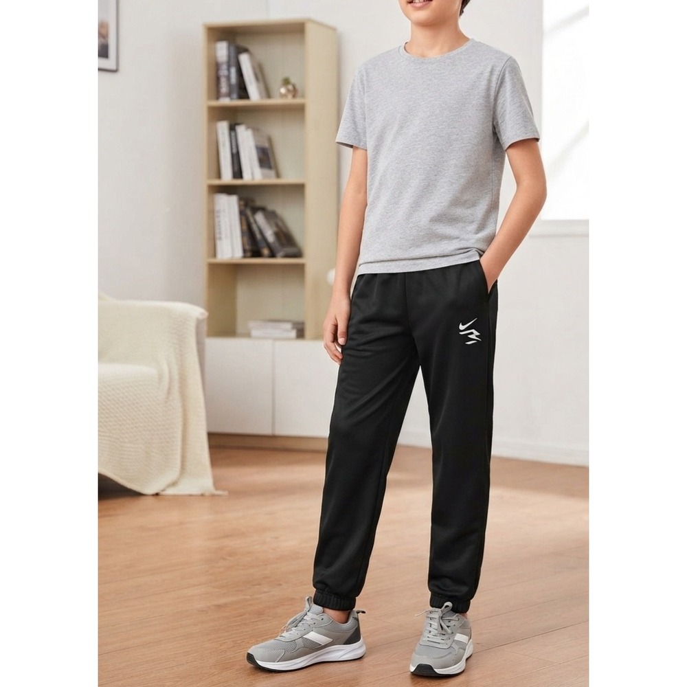 Jordan 23 Brand Boys Black Jogger Pants Graphic Logo Size L 12-13 YRS